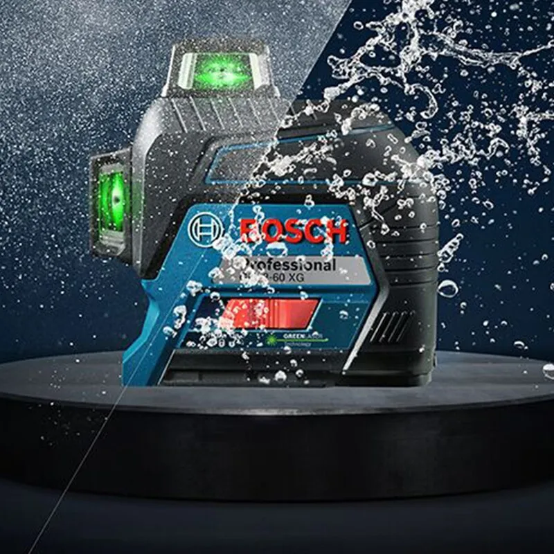 BOSCH 12 linee livello Laser verde livello 3D autolivellante 360 orizzontale e verticale Cross GLL3-60XG strumento di misurazione multifunzionale