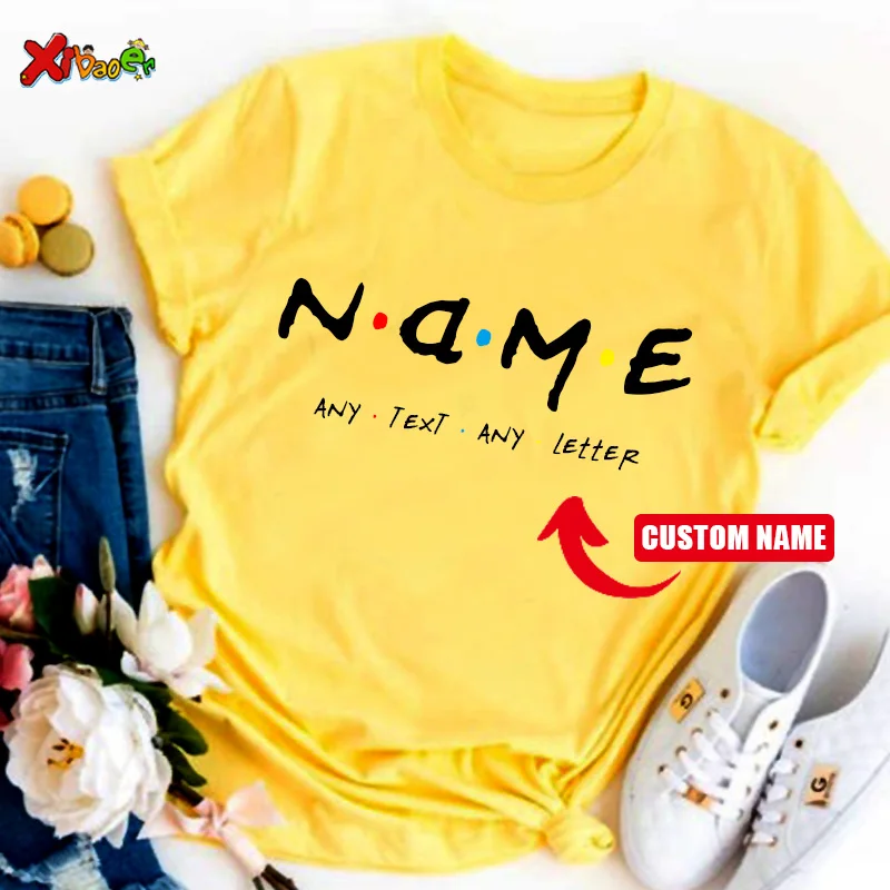 Custom Name Shirt Gift Birthday Boys Personalized T Shirt Friend TV Shirts Kids Summer Boys Clothes Toddler Baby Girls Clothing