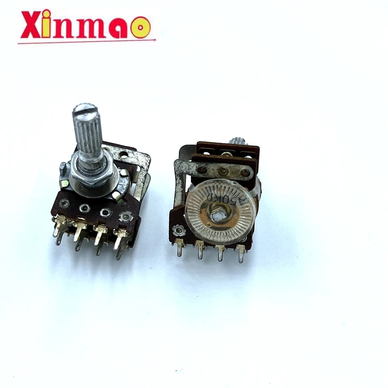 Rk16 potentiometer made in Taiwan, with equal sound, a50kx2 with stepping belt axle, 25mm long