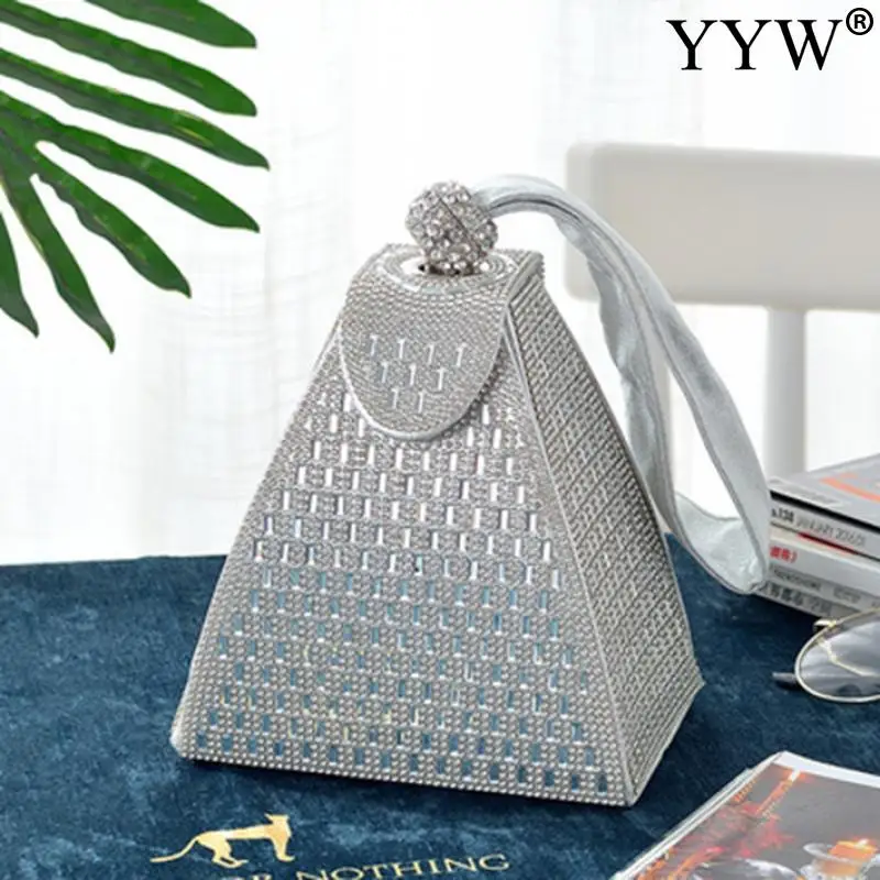 New 2021 Luxury Women Clutch Bag Evening Bags Diamond Rhinestones Clutches Silver Black Gold Crystal Wedding Party Handbags