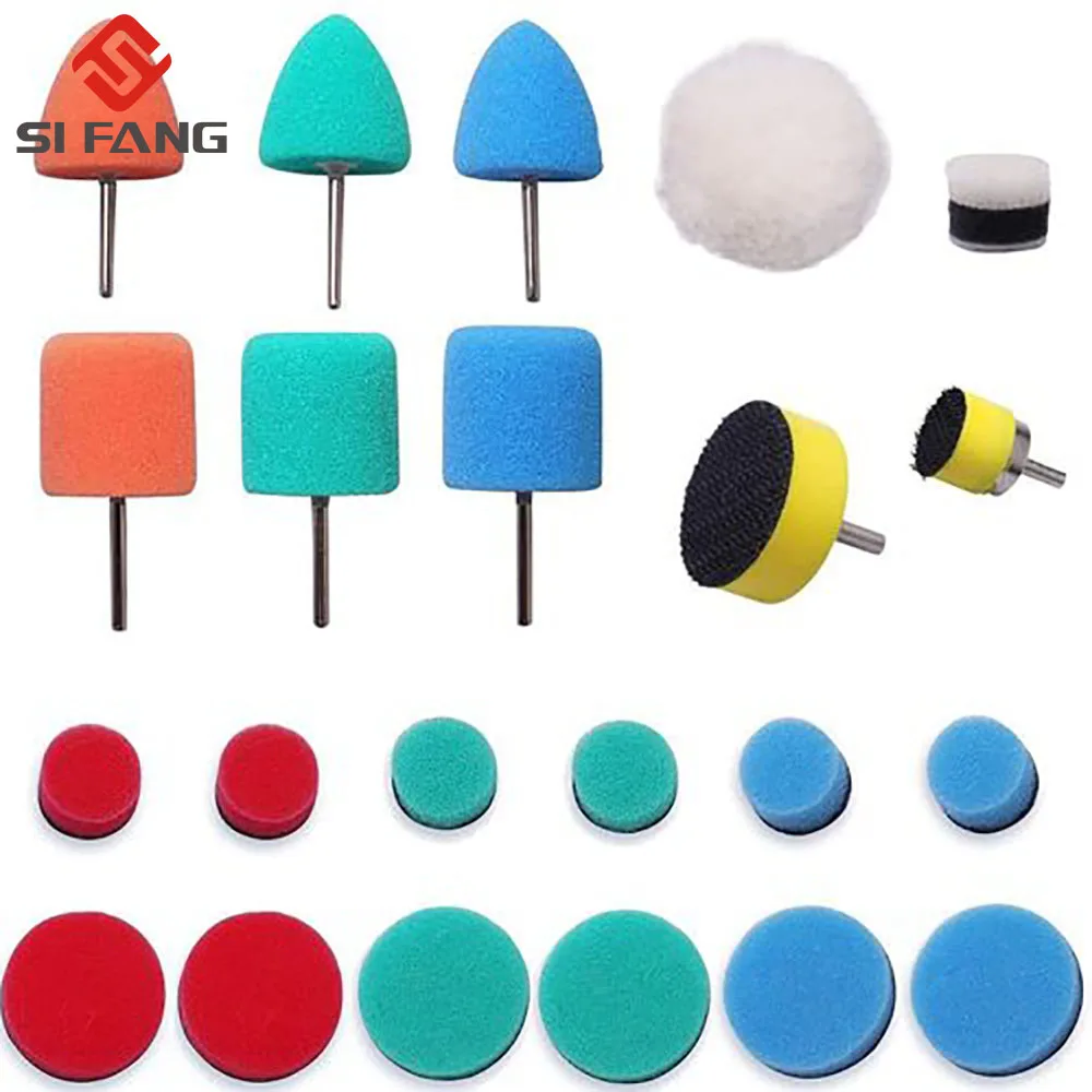 

MiNi Polishing Sponge Round Sponge Polishing Pad For Polisher Sponge Wax Shaped Sponge Foam Cotton Car Accessories