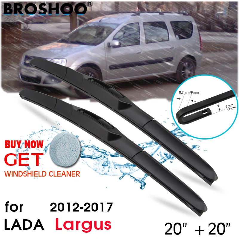 

Car Wiper Blade Front Window Windscreen Windshield Wipers Blades Auto U Hook Arm Accessories For Lada Largus 20"+20" 2012-2017