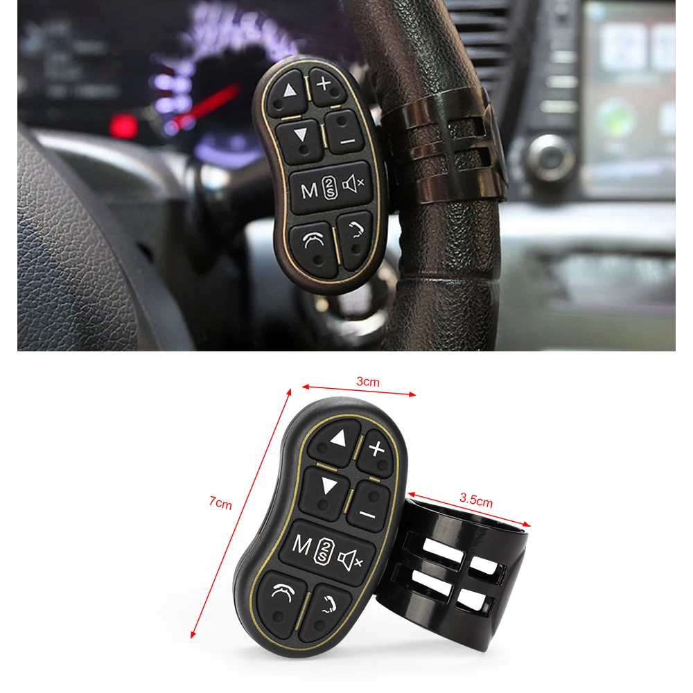 Eunavi Car-Styling Universal steering wheel controler with audio volume bluetooth control for DVD GPS unit radio
