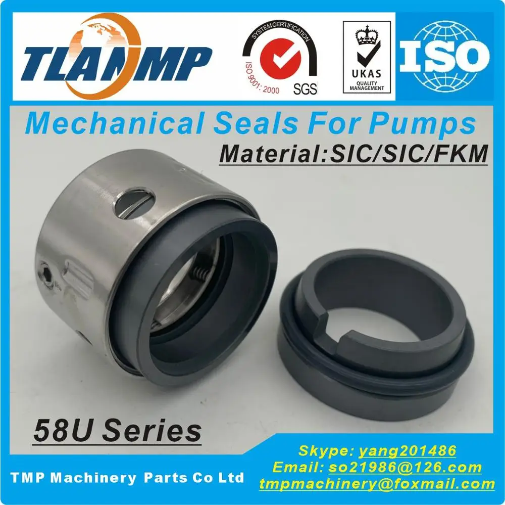 Type 58U-18/20/22/25/28/30/32/35/38/40/43/45/48 TLANMP Mechanical Seals with BO Type O-Rings Seats