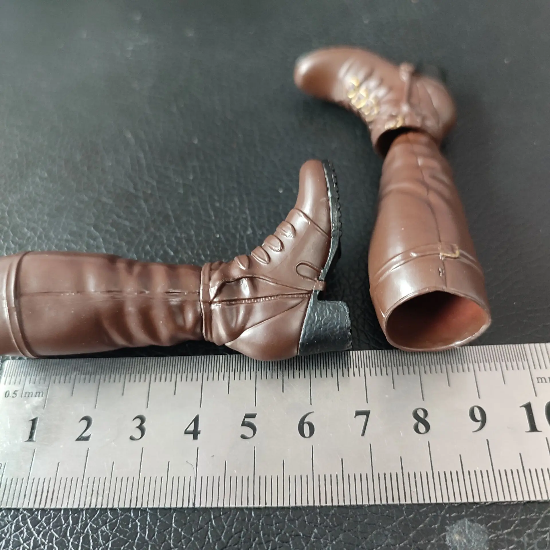 1/6 أحذية امرأة الإناث الجلود القتالية الاستخدام المزدوج أحذية طويلة/قصيرة الأحذية الصلبة أقدام داخل لعبة مجسمة ل 12 ''فتاة عمل الشكل #4