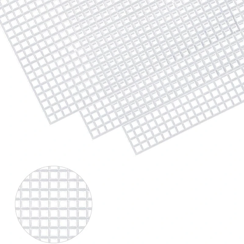 30 Stuks Plastic Mesh Canvas Vellen Voor Borduurwerk, Acryl Garen Crafting, gebreide En Gehaakte Projecten (10.6X10.6Cm)