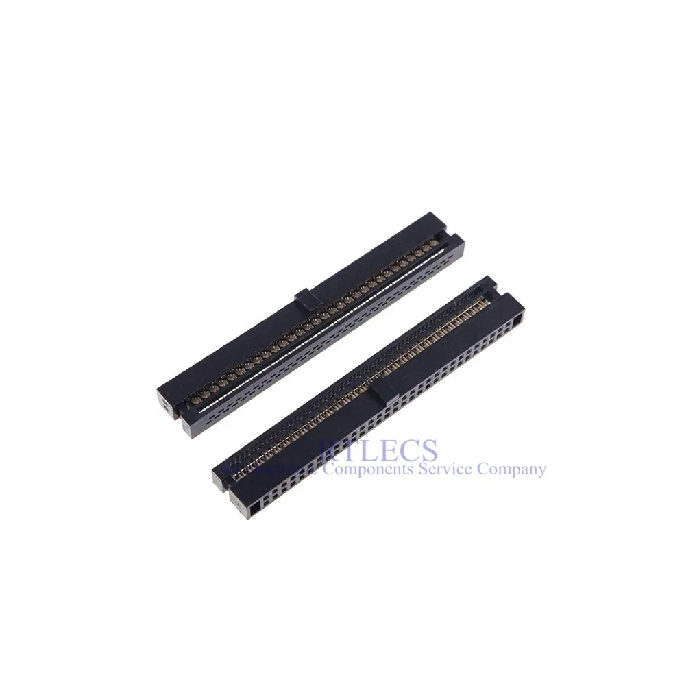 

100 Pcs 0.050" 1.27mm 68 Pin dual Row IDC Connector 2x34 P 68 position Rectangular Female Socket Receptacle Ribbon Cable