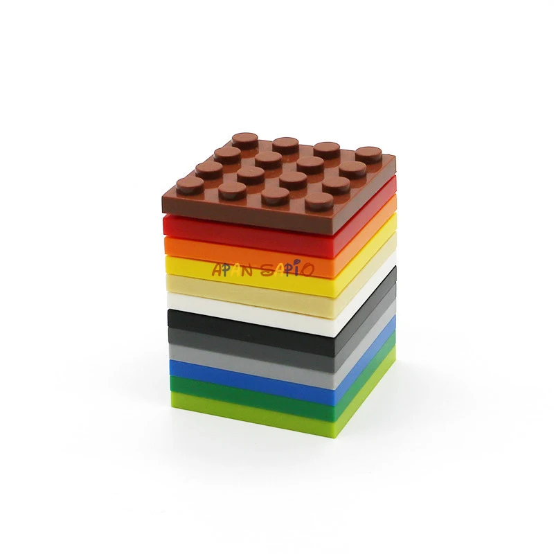 30 stücke DIY Bausteine Dünne Zahlen Bricks 4x4 Punkte 12 Farbe Pädagogisches Kreative Größe Kompatibel Mit 3031 Spielzeug für Kinder