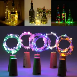 Stringa di sughero per bottiglia di vino 20 Led Fairy Battery Power Party Wedding Christmas Halloween Decoration Bar Bottle Lights