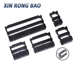 10PCS FC-6/8/10/12/14/16/18/20/30/40/50/64 PIN FEMALE HEADER IDC SOCKET CONNECTOR 2.54MM pitch FOR 1.27MM wire 6p 10p 20p 40P