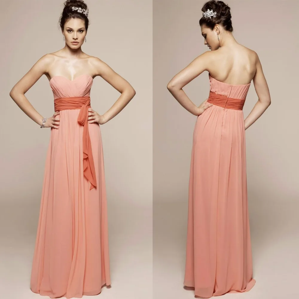 

2025 new custom sweetheart long bridesmaid dresses for weddings womans pink chiffon Sexy party gown vestidos para festa madrinha