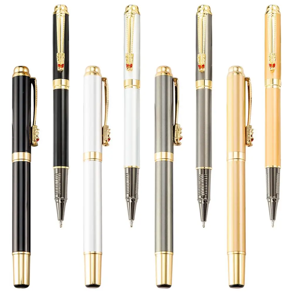 10PCS Specail dragon with diamond clip Luxury Business Office Gift Metal Roller Ballpoint pen custom logo with advertising pen