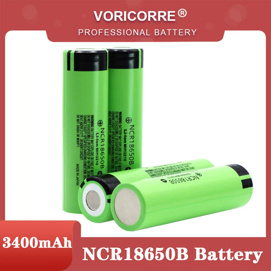 

VariCore New Original 18650 NCR18650B Rechargeable Li-ion battery 3.7V 3400mAh For Flashlight use