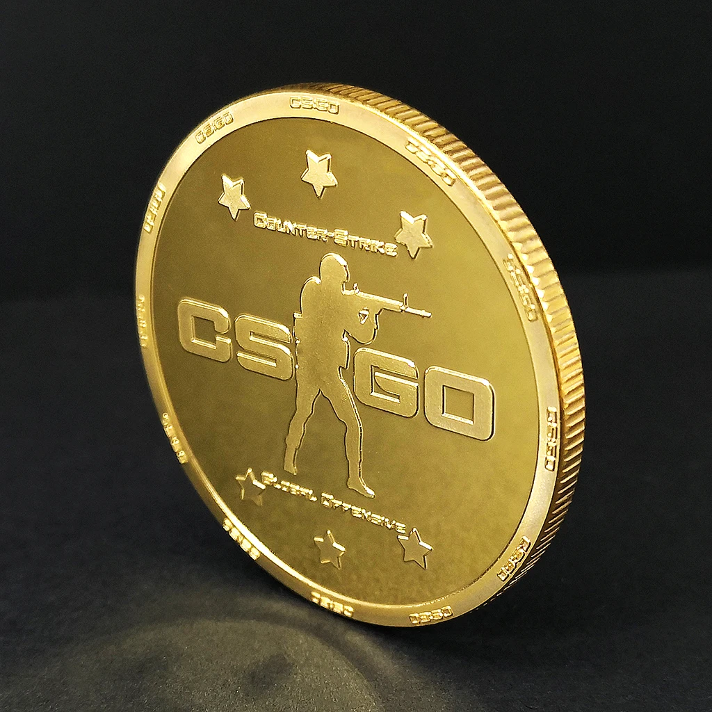 New Year Gifts CS GO Counter Strike Global Offensive Gold Silver Plated Collectable Coin Metal Collection Coins