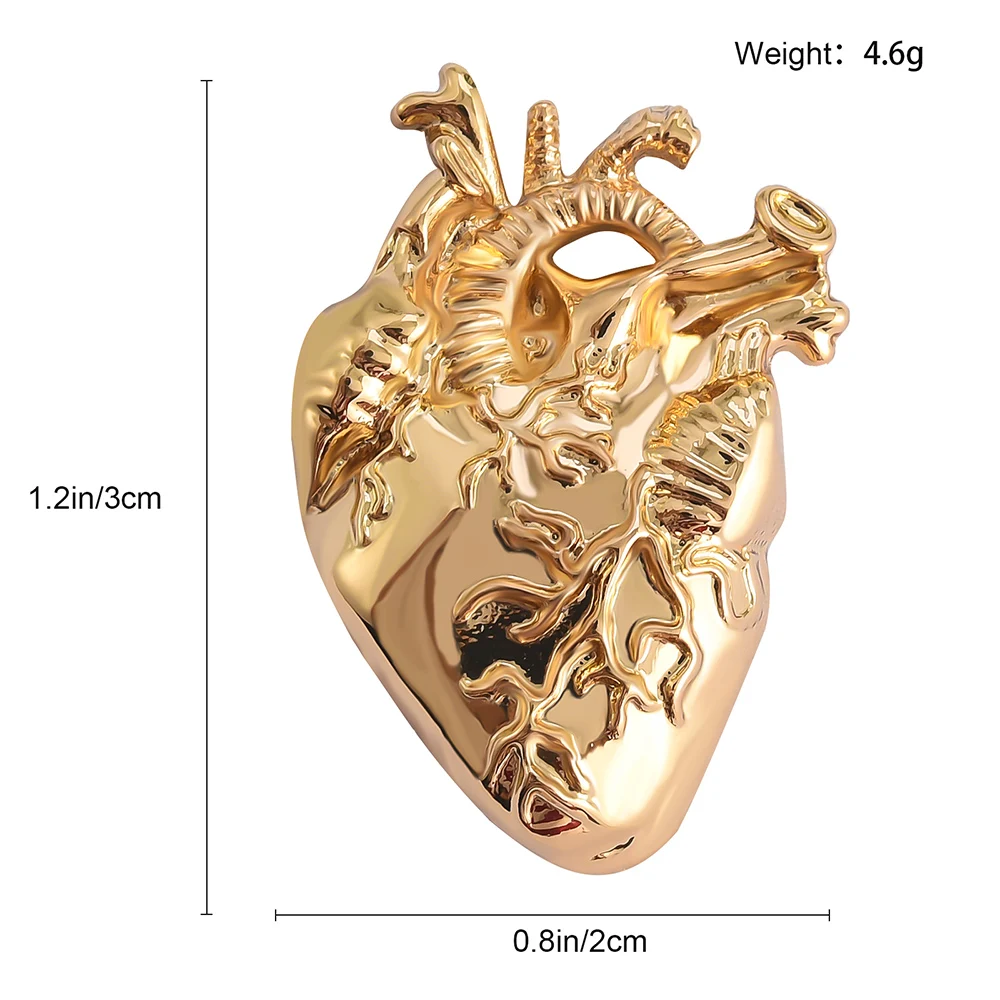 New Classic Heart Organ Medical Lapel Pin Brooch Nurse Doctor Office Fashion Jewelry Cute Enamel Pins for Women Gift Accessories