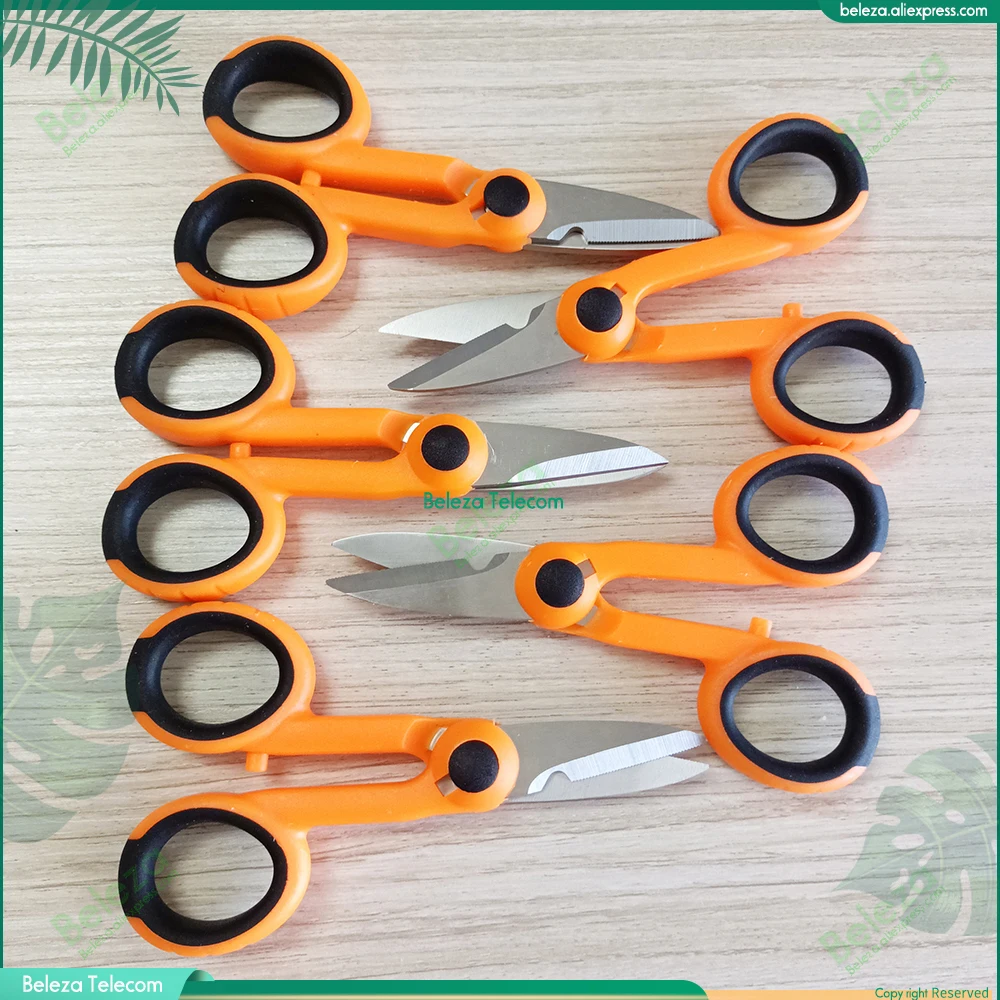 High quality 2pcs lot Kevlar Scissors Shears Comfortable Fiber Pigtail Jumper Cutting Optic Tool for Optical Fiber cutting tool