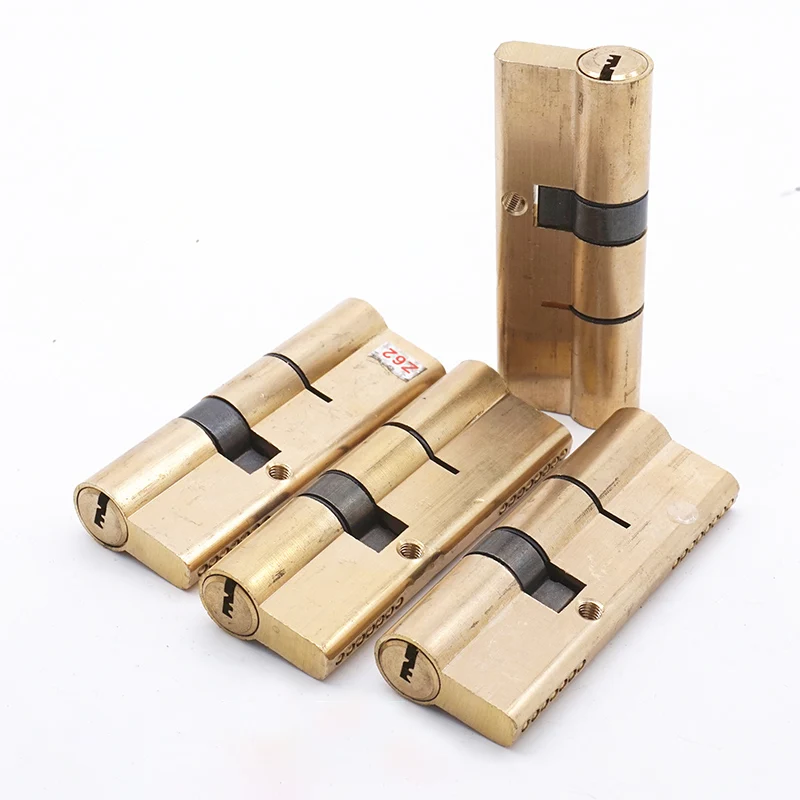 Mix Size Custom Same Key Open All Cylinder Security Copper Door Lock Manage Cylinder Bedroom Living Handle Brass Key