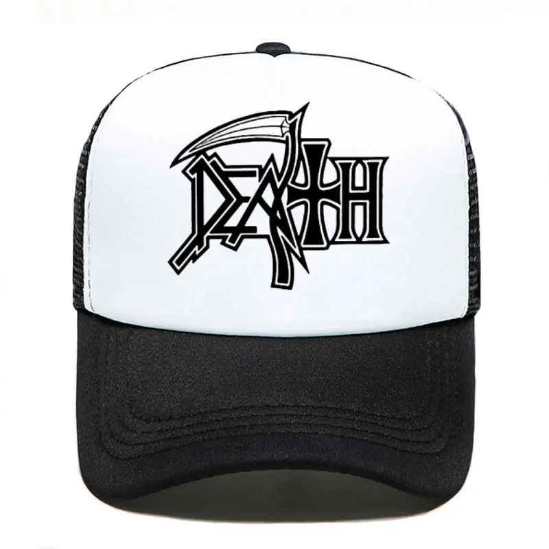 DEATH Hoodies ROCK BAND HEAVY METAL Baseball Cap Women Men Unisex 2020 Summer Parent-child Hats Mesh Visor Outdoor Sun Hat