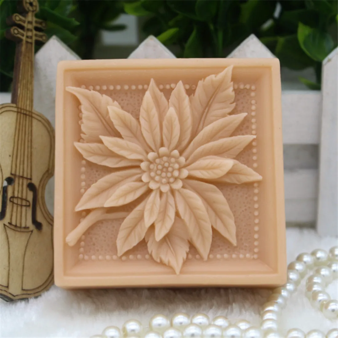 New Product!!1pcs Leaves Flower (zx313) Silicone Handmade Soap Mold Crafts DIY Mould