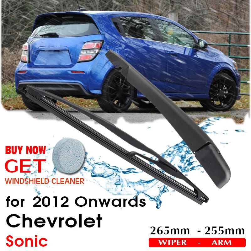 Car Wiper Blade Rear Back Window Windscreen Windshield Wipers Auto Accessories For Chevrolet Sonic Hatchback 265mm 2012 Onwards