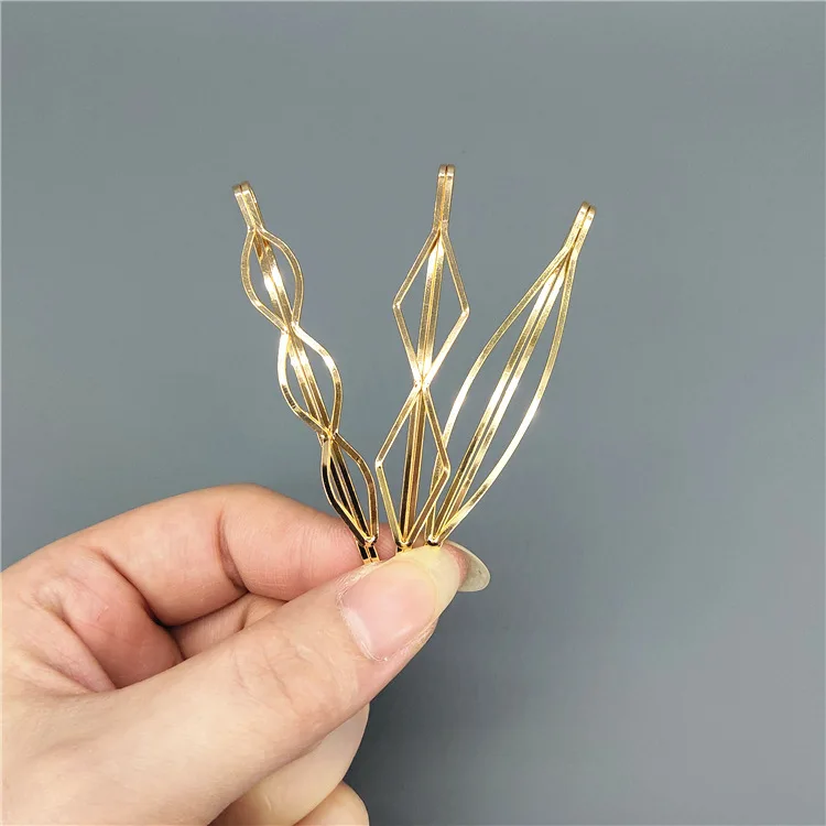 2/3/5/10PCS Gold Metall Haar Clips Pins Für Mädchen Frauen Headwear Süße Haarnadeln Barrettes styling Haar Zubehör Geschenk Großhandel – Detail 9
