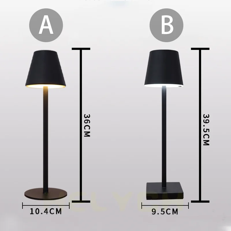 Modern 3 Color LED Touch Dimming Rechargeable Night Light USB Charging Cordless Desk Light Hotel Bar Bedroom Bedside Table Lamp