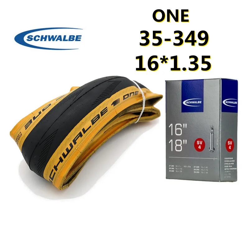 

Шина Складная SCHWALBE ONE koкак для велосипеда, 3/8, 349, для Бромптона