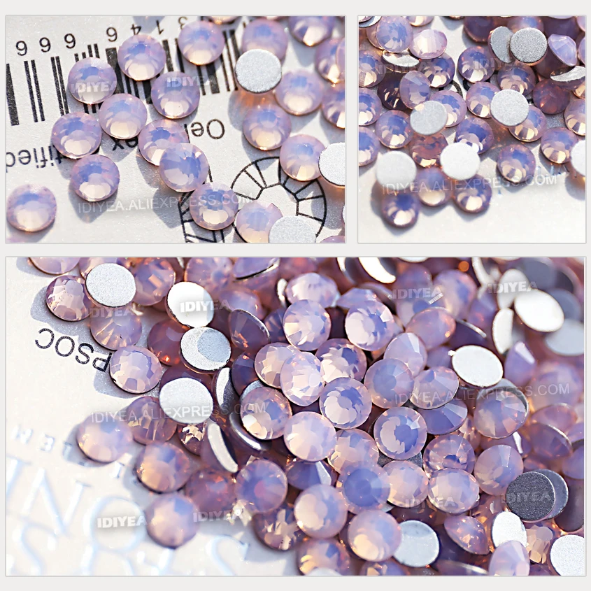 Peridot Opal Pink White Opal Non hot fix Rhinestones crystal nail accessoires strass stone for DIY 3d nails art wedding glitters