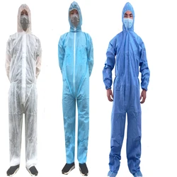 Disposable Protective Safety Anti bacterial Plastic Closures Isolation Coverall Suit Protection Clothing Dust-proof Coveralls