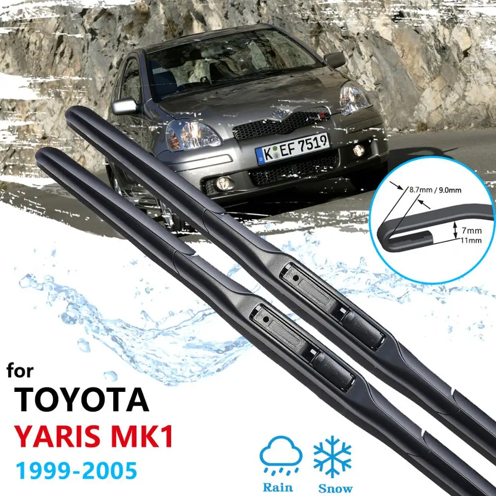 Car Wiper Blades for Toyota Yaris 1999~2005 MK1 Front Window Windscreen Wipers Blades Car Accessories 2000 2001 2002 2003 2004