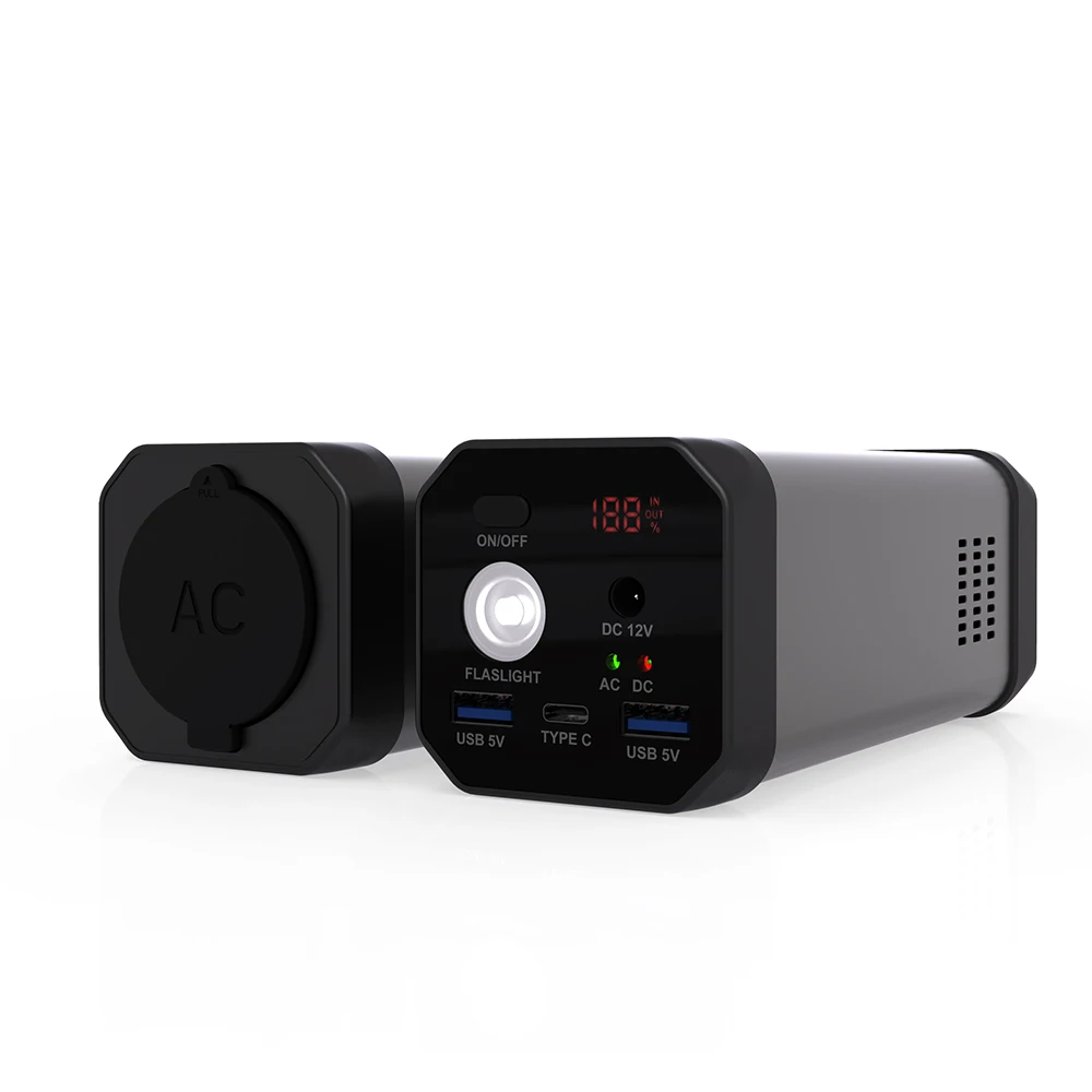80W Laptop Power Bank Mini UPS 20000mAH AC 110V 220V Output DC 5V-12V USB Port Power Supply Camping Power Bank Generator