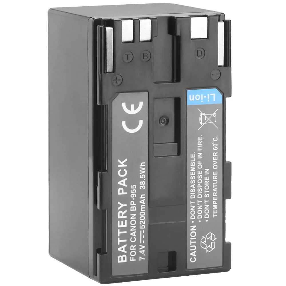 5200mAh BP-955 BP955 akumulator do aparatów Canon GL2 XF100 XF105 XF300 XF305 XH A1 XL1 XL1S XL2 XM2