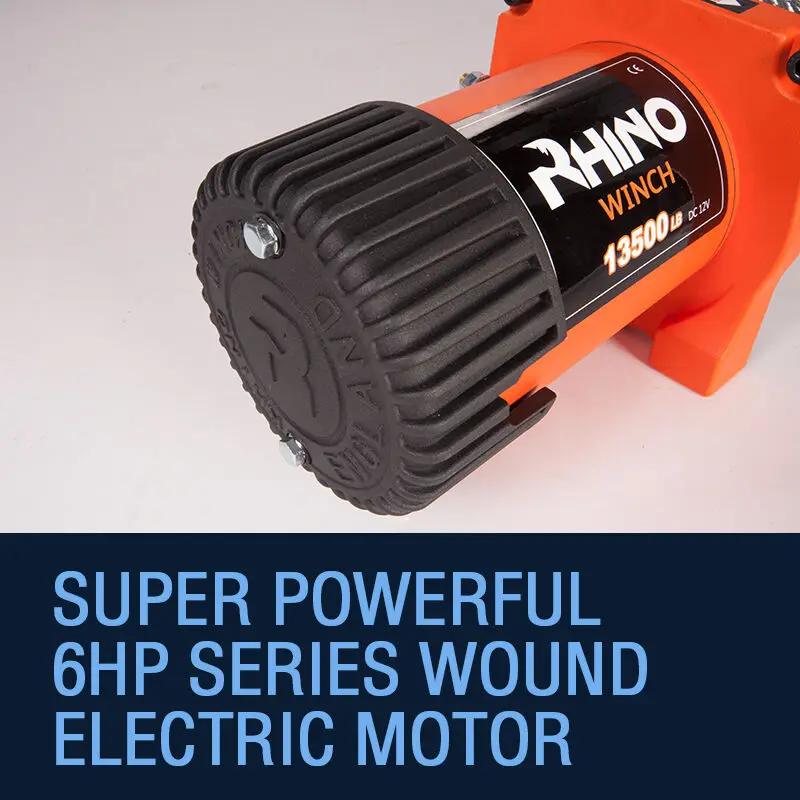 12V 13500Lb verricello elettrico Heavy Duty Atv rimorchio cavo in Nylon ad alta resistenza cavo telecomando Set argano elettrico