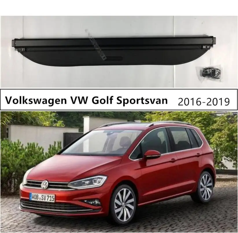 For Rear Trunk Security Shield Cargo Cover For Volkswagen VW Golf Sportsvan 2016 2017 2018 2019 High Qualit Car Accessories