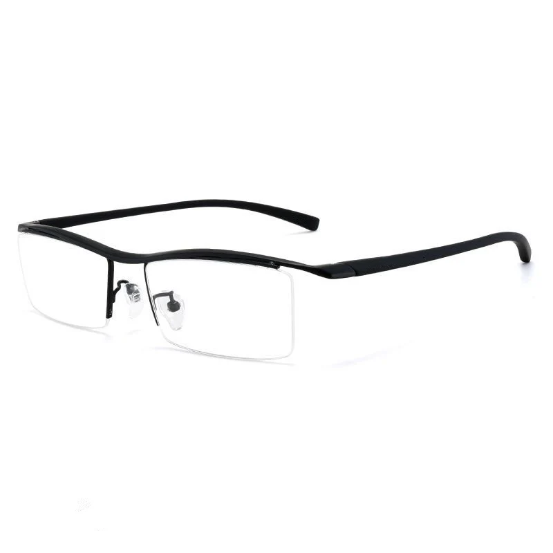 High Quality Glasses Frame Non-fading Business Half Rimless Men Large Rim Eyeglasses Titanium Women Eyewear Clear Optical Unisex