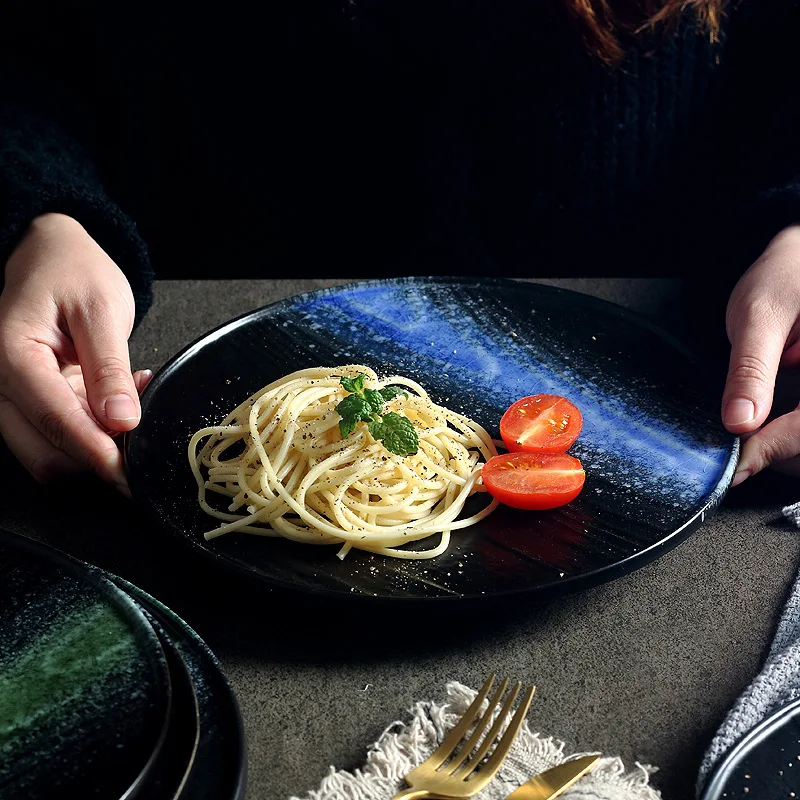 LingAo-Ceramic Tableware, Pasta, Steak Platter, Suitable for Hotel and Restaurant