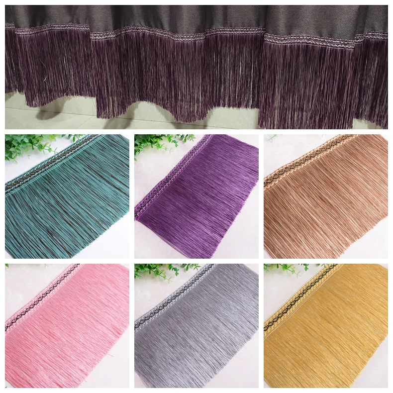 

12Yards Curtain Tassel Fringe Trimming Braid Trim Width30cm Gold Tassels Upholstery DIY Luxury Accessories Decoration