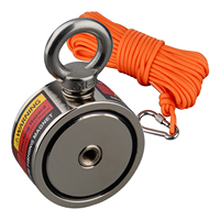 Strong Neodymium Two Side 120KG*2 Search Magnet Super Powerful Salvage Fishing Magnetic D48*22mm Stell Cup Holder