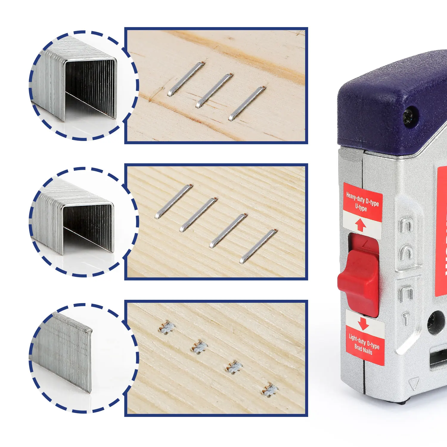 WORKPRO 7500-Count Heavy Duty T50 Staples and Brad Nails Combo Kit With Chisel Point Zinc-plated Steel Staples