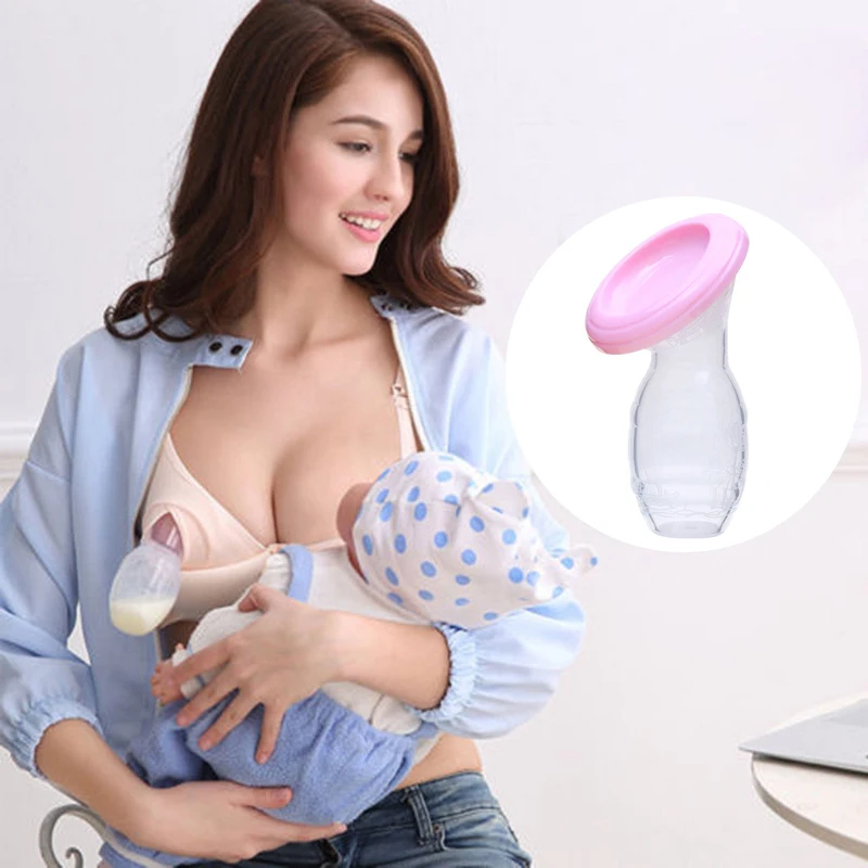 Full Silica Gel Sucking Machine Manual Sucking Machine Spill Prevention Breast Milk Collector Automatic Collection and Lactation