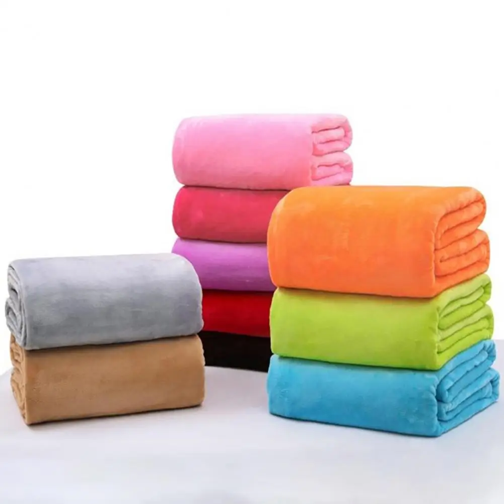 Blanket Soft Warm Flannel Flannel Blankets Bedding Supply for Winter Thin and Light Mechanical Washing Flannel Blankets