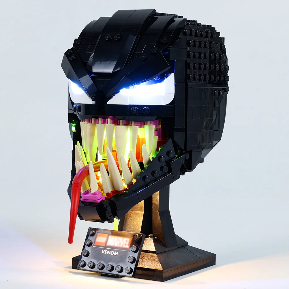 Led Light Up Kit For 76187 Super Hero Series Venom Helmet Mask Building Blocks Light Up Your Toys Only Lighting Set No Bricks