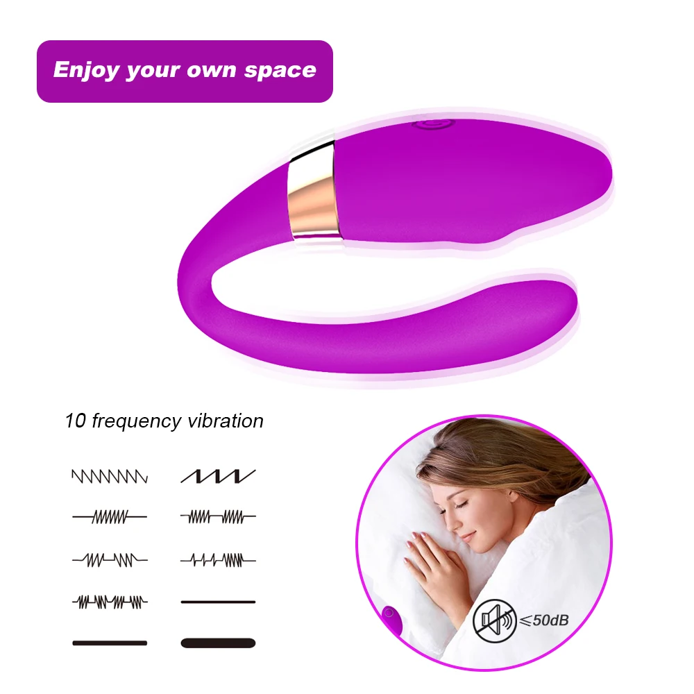 هزاز جنسي مضاد للماء على شكل حرف U للزوجين ، لعبة ممتعة للبالغين ، G-spot