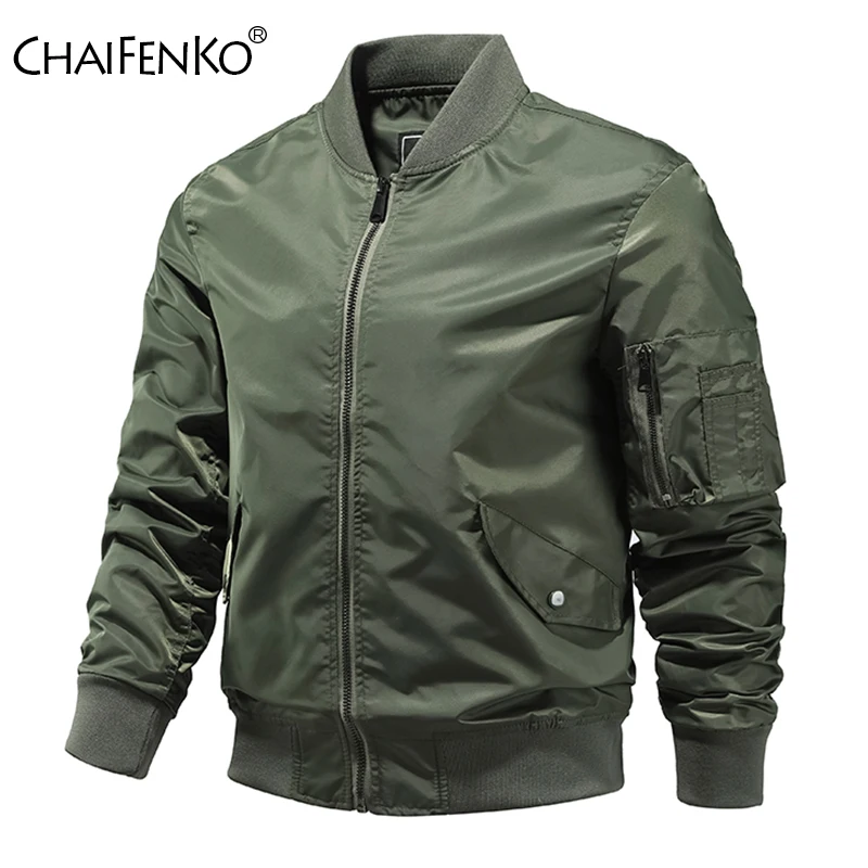 

Men's 2021 MA1 Bomber Jacket Spring Autumn Army Tactics Military Jacket Coat Men Fashion Solid Color Casual Baseball Jacket Men