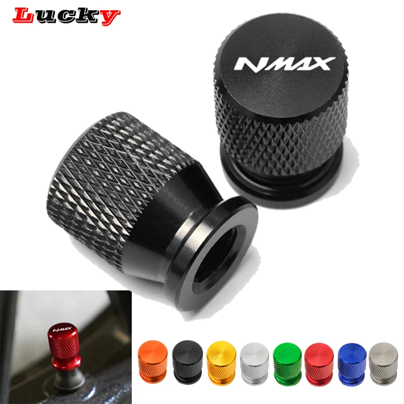 8 colors Newest  CNC Aluminum Tyre Valve Air Port Cover Cap Motorcycle Accessories For Yamaha Nmax N-max 125 155 2017 2018 2019