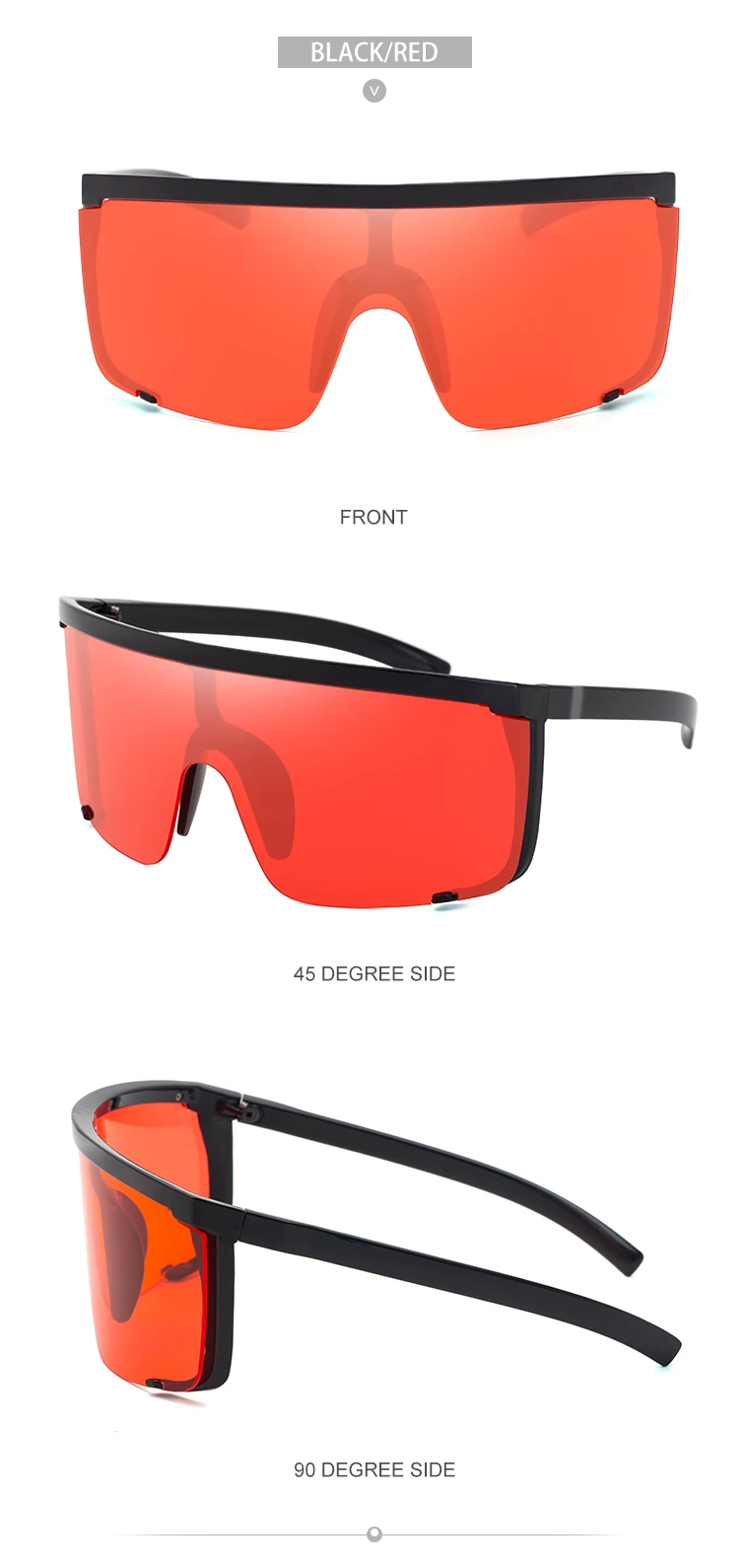 Übergroße Sport-Sonnenbrille für Herren 2026 Luxusmarke Winddichte Rechteckige Sonnenbrille für Damen Fahrbrille Gafas De Sol Hombre – Detail 20