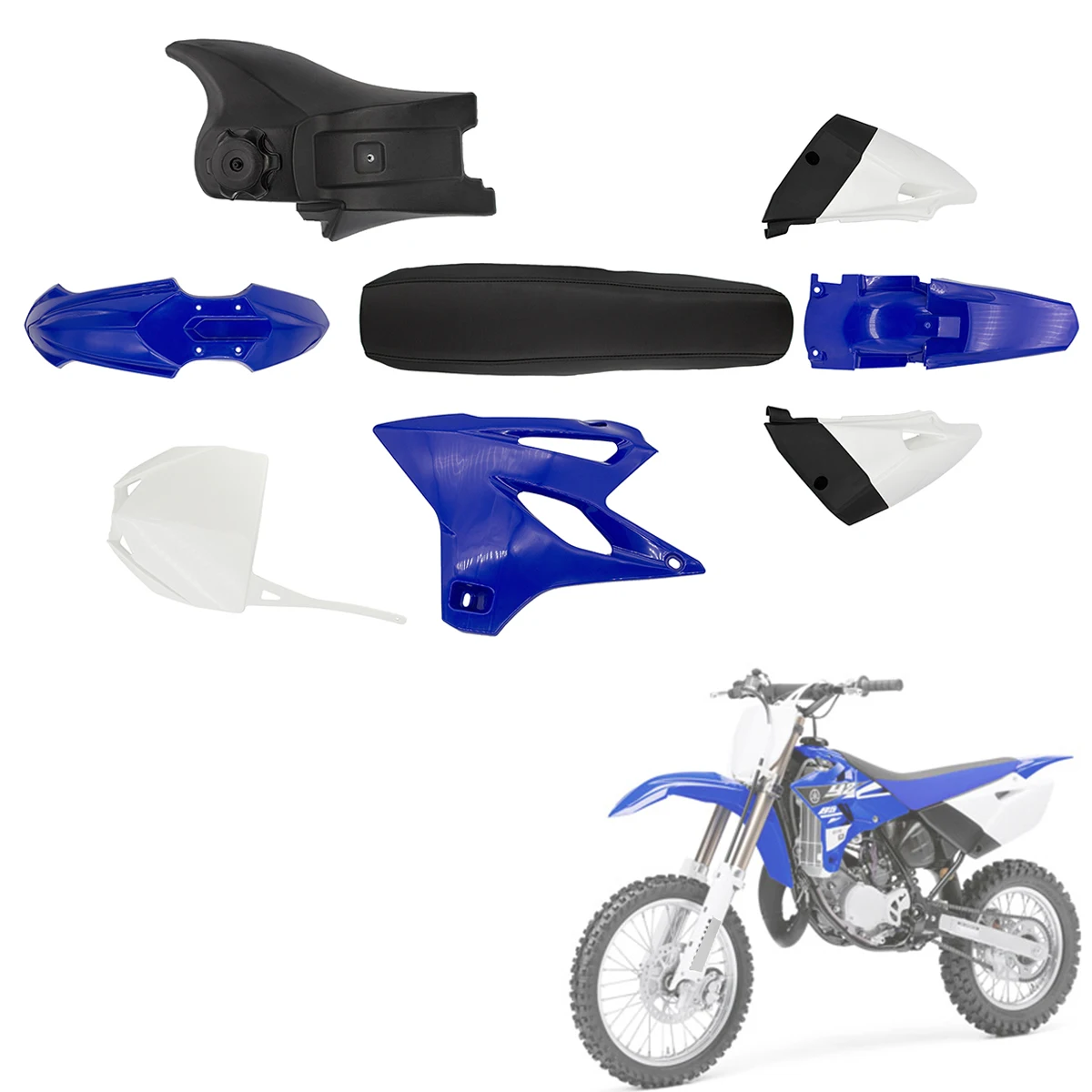 

Motorcycle Plastic Kit Fender Radiator Shrouds Number Plate Fairing Cover For YAMAHA YZ85 YZ 85 2015 2016 2017 2018 Dirt Bike