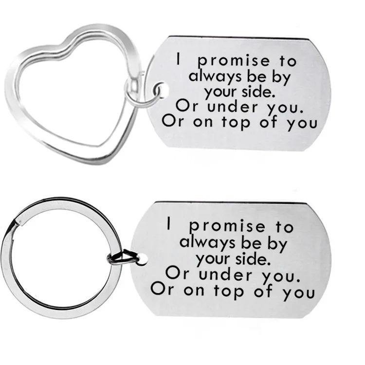 

I Promise To Always Be By Your Side, Under You, on Top of You, Keychain, Valentine's Day, Boyfriend, Husband, Anniversary Gift