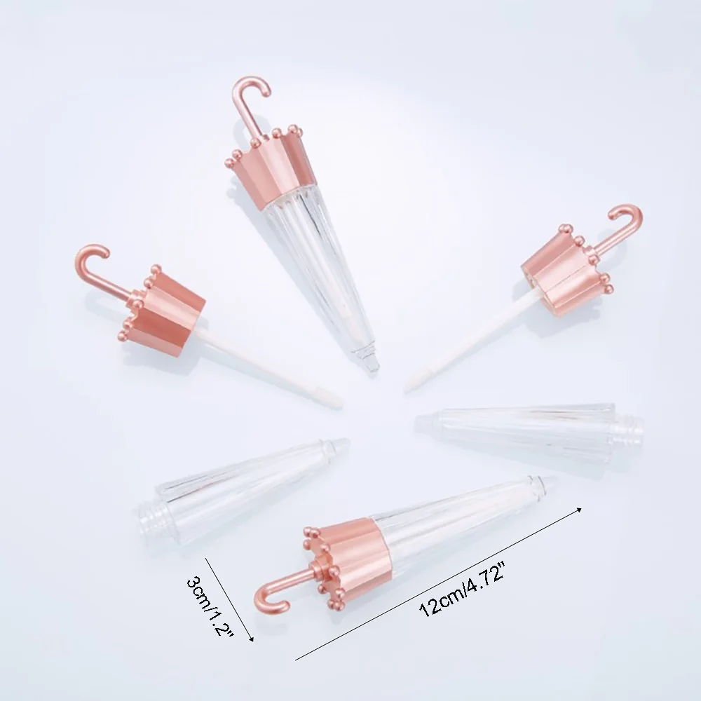 1 PC Empty Lip Gloss Tubes Mini Refillable Cosmetic Container Plastic Sample Vials Creative Umbrella Shaped DIY Lip Balm Bottle