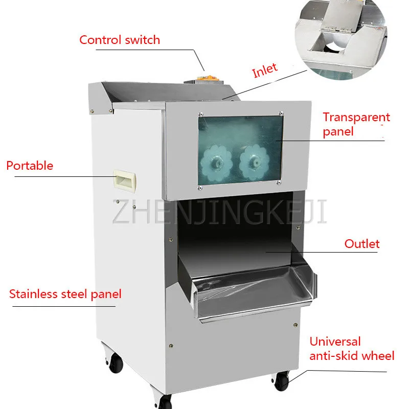 Meat Cutter Electric Full Stainless Steel Slice Diced Sliced Meat Shredded Pork Single Cutter Restaurant Farm Commercial Home